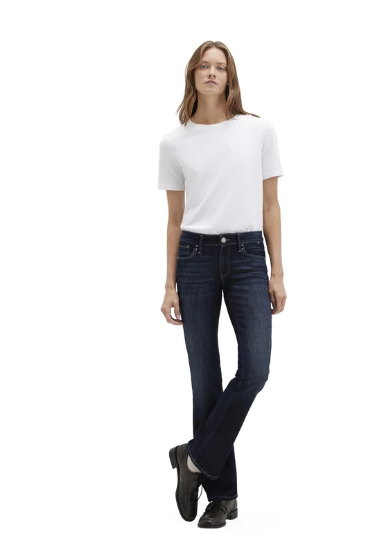 Mavi Women's Bella Mid-Rise Jeans, Rinse Miami Street, 24 W/34 L