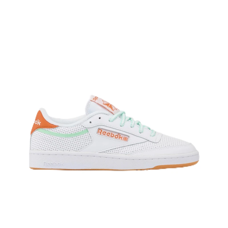 Reebok Women's Club C 85 Trainers, FTWRWHITE/RUSTORANGE/INVERTEDAQUA, 42 EU