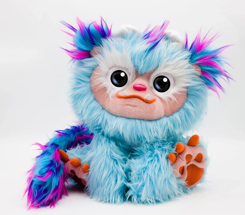 Furlings Rowan – Interactive Plush Bunny Toy with 80+ Sounds & Realistic Reactions | Talking Soft Cuddly Stuffed Animal Pet for Kids Ages 3+ | Perfect Birthday, Blue