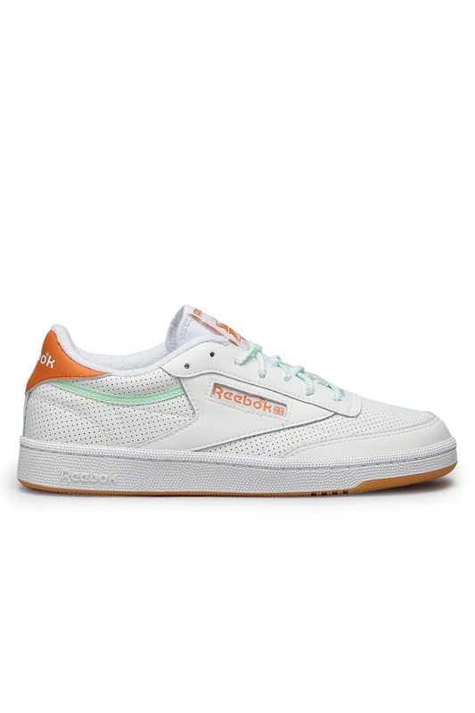 Reebok Women's Club C 85 Trainers, FTWRWHITE/RUSTORANGE/INVERTEDAQUA, 35.5 EU