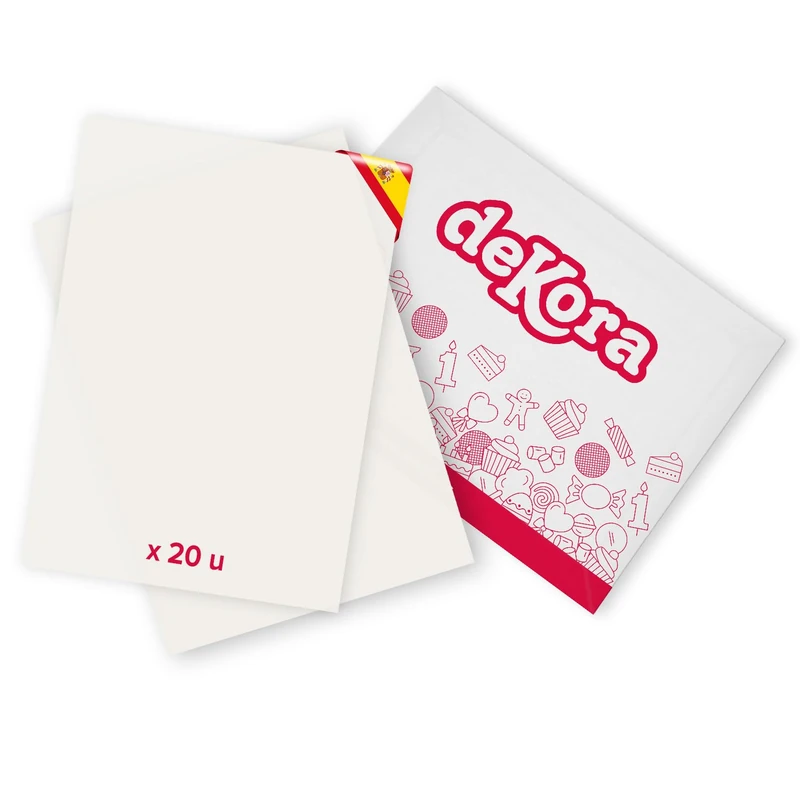 dekora - A3 Edible Paper for Printing - 20 Sheets - Sugar-Free Starch Paper Compatible with Edible Ink Printers - Creative Decoration for Cakes, Cookies and Cupcakes - Image 1