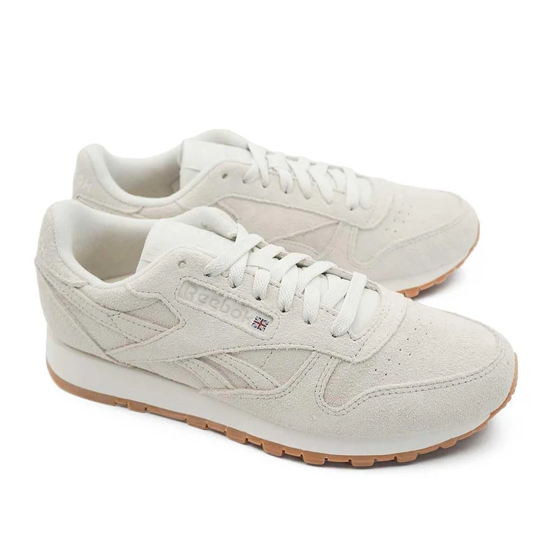 Reebok Women's Classic Leather Basket, Soft Grey Chalk Eraser, 3 UK