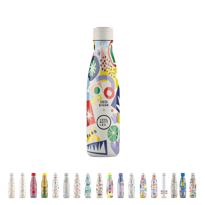 Cool Bottles - Stainless Steel Water Bottle, Thermal Bottle - 500ml, Cold 36 Hours and Hot Drinks 18 Hours, Finish with 3D Printing, BPA Free