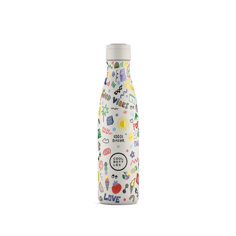 Cool Bottles - Stainless Steel Water Bottle, Thermal Bottle - 500ml, Cold 36 Hours and Hot Drinks 18 Hours, Finish with 3D Printing, BPA Free