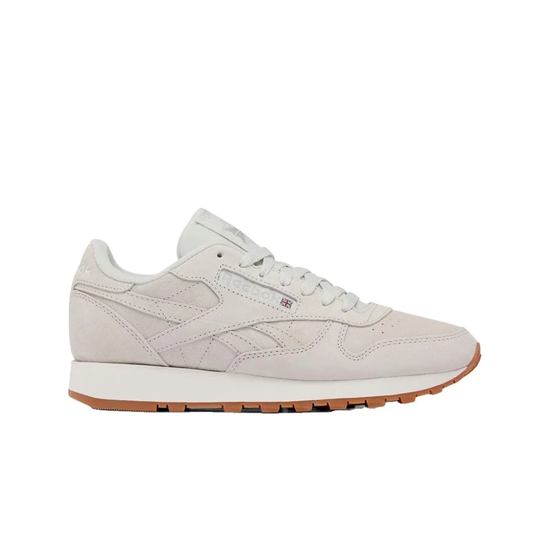 Reebok Women's Classic Leather Trainers, Soft Grey/Chalk/Gum, 38.5 EU
