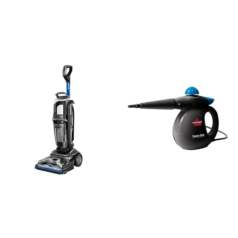 Bundle of BISSELL Revolution™ HydroSteam™ Carpet Cleaner + BISSELL SteamShot Handheld Steam Cleaner (3670E & 2635E)