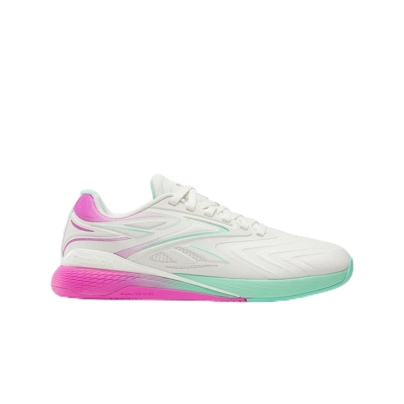 Reebok Women's Nano X5 Edge Trainers, Chalk/Virtual Pink/Atomic Aqua, 40.5 EU