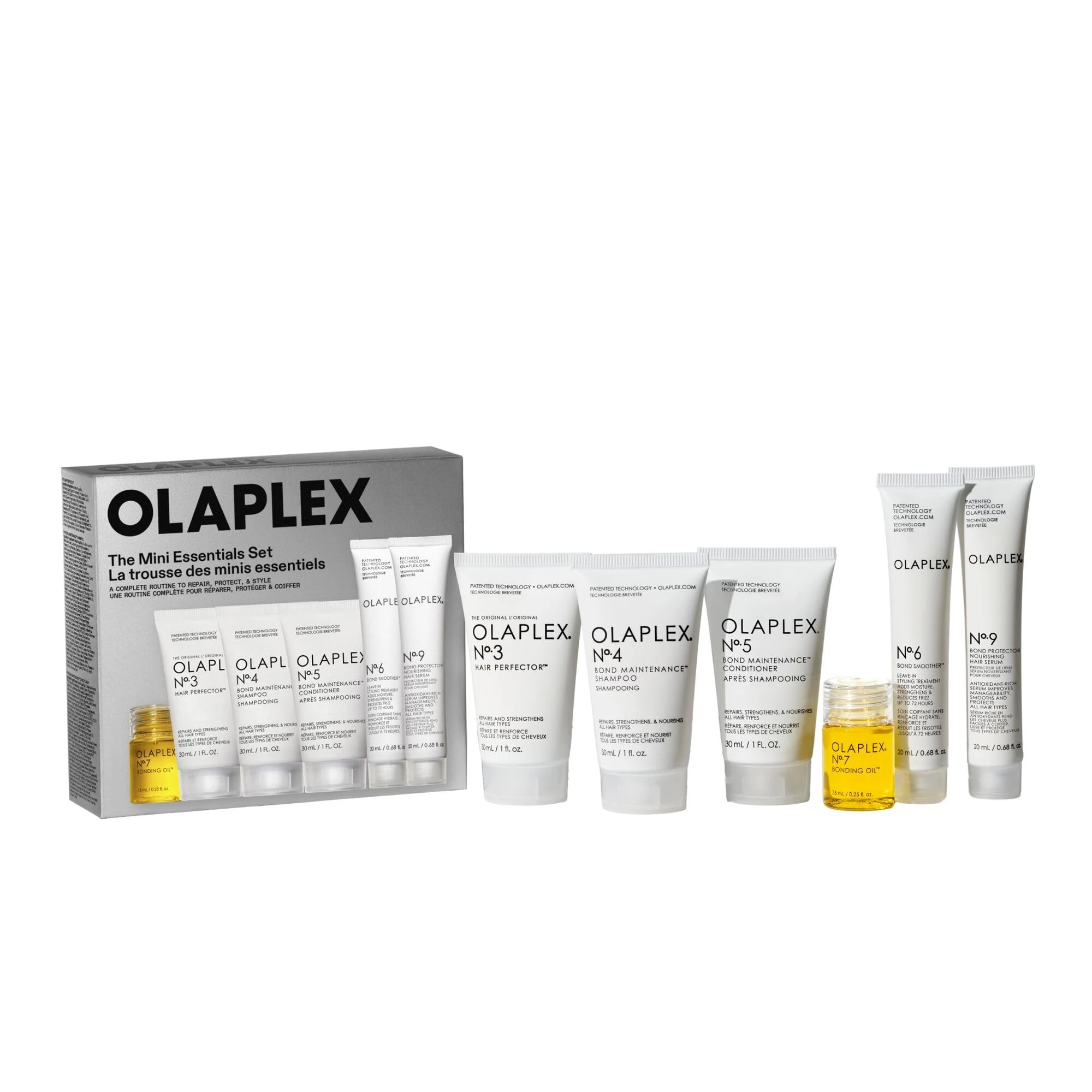 Olaplex Mini Hair Essentials Set: No. 3,4,5,9.6.7, A Healthy Hair Value Set for Instant, Shiny Visbly Healthy Hair