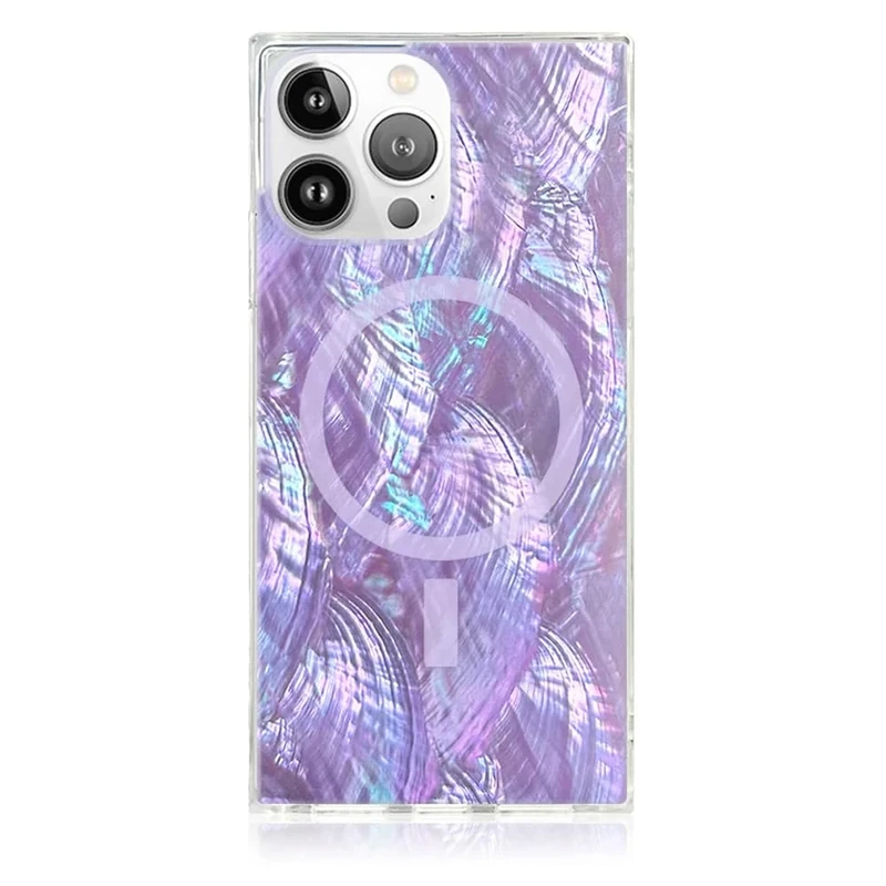 Flaunt Official Square Protective Case - Compatible with iPhone 16 Pro Max - Compatible with MagSafe & Wireless Charging - Drop-Tested & Shockproof - (Purple Mother of Pearl)