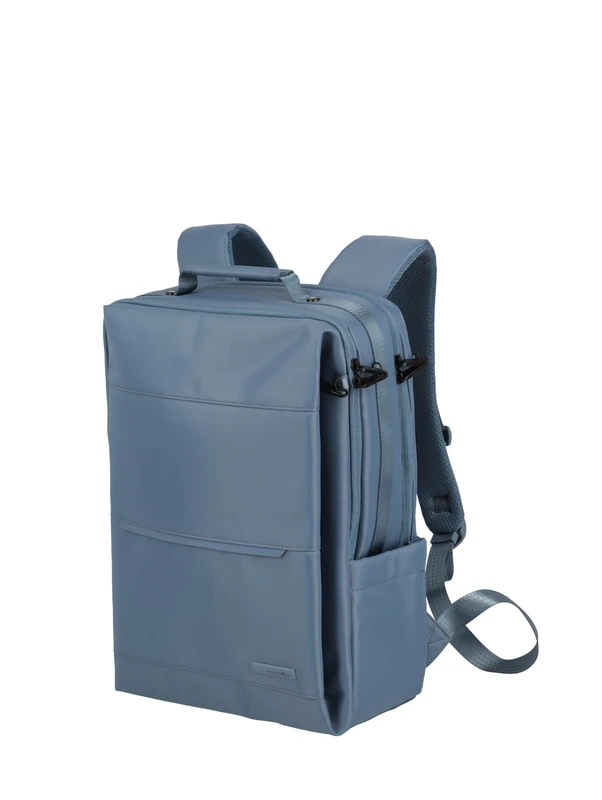 Travelite WorKFLOW Hand Luggage Backpack, Laptop Backpack, 15.6 Inches, Travel Backpack Made of Recycled Material with Safety Compartment, Denim Blue, Rucksack 41 cm, Business - Image 1