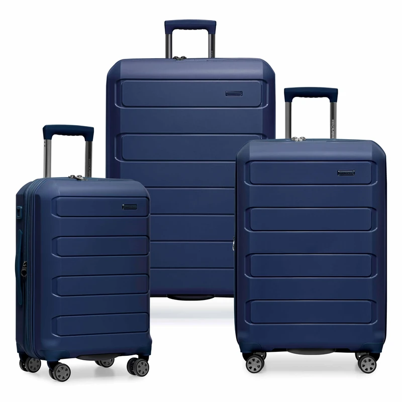 Traveler's Choice Pagosa Indestructible Hardshell Expandable Spinner Luggage, Navy, 30" Large, Pagosa Indestructible Hardshell Expandable Spinner Luggage