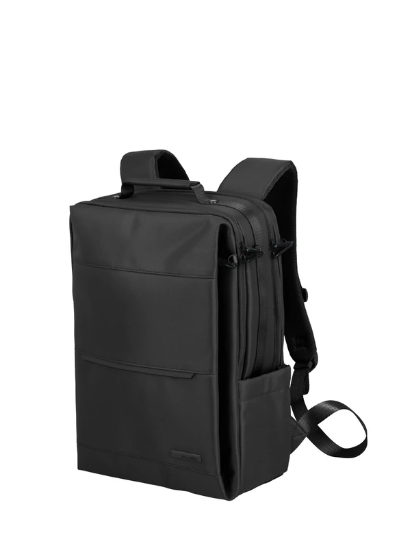 Travelite WorKFLOW Hand Luggage Backpack, Laptop Backpack, 15.6 Inches, Travel Backpack Made of Recycled Material with Safety Compartment, black, Rucksack 41 cm, Business