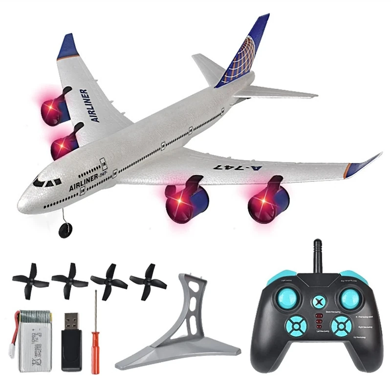 HEBXMF 4-Motor Boeing 747 RC Airplane - 2.4GHz, EPP Foam, 200m Range