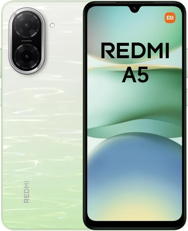 Xiaomi Redmi A5 Smartphone, 4GB+128GB, Super Clear 32MP AI Camera, 5200mAh Battery, Powerful Octa-core Processor, Immersive 6.88" 120Hz Display, Lake Green(No Power Adapter Included)
