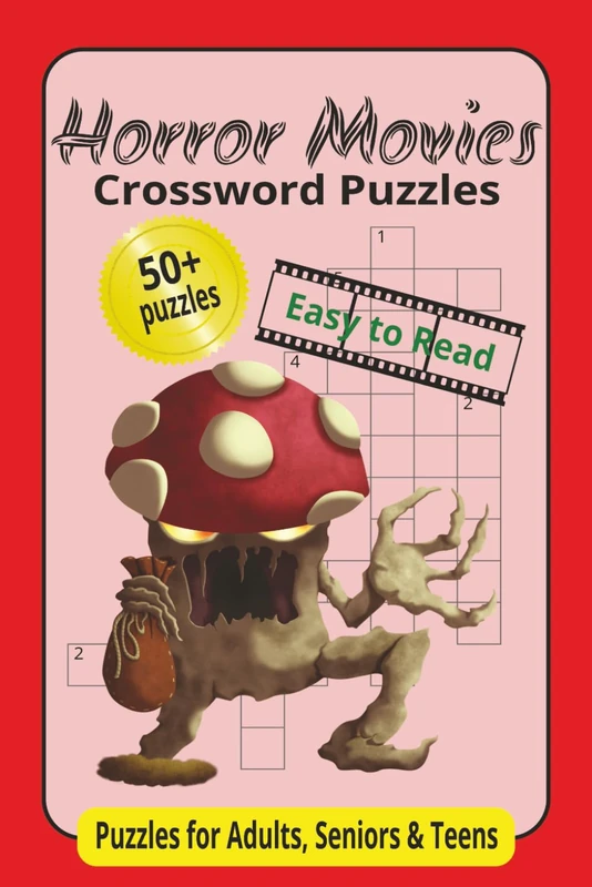 Horror Movies Crossword Puzzles: Crossword Puzzles with Easy to Read Print about Horror Movies, Scary Movies, Gore Movies / 6x9 inches / 120 pages / ... rides, wait times, holidays, relaxation - Image 1