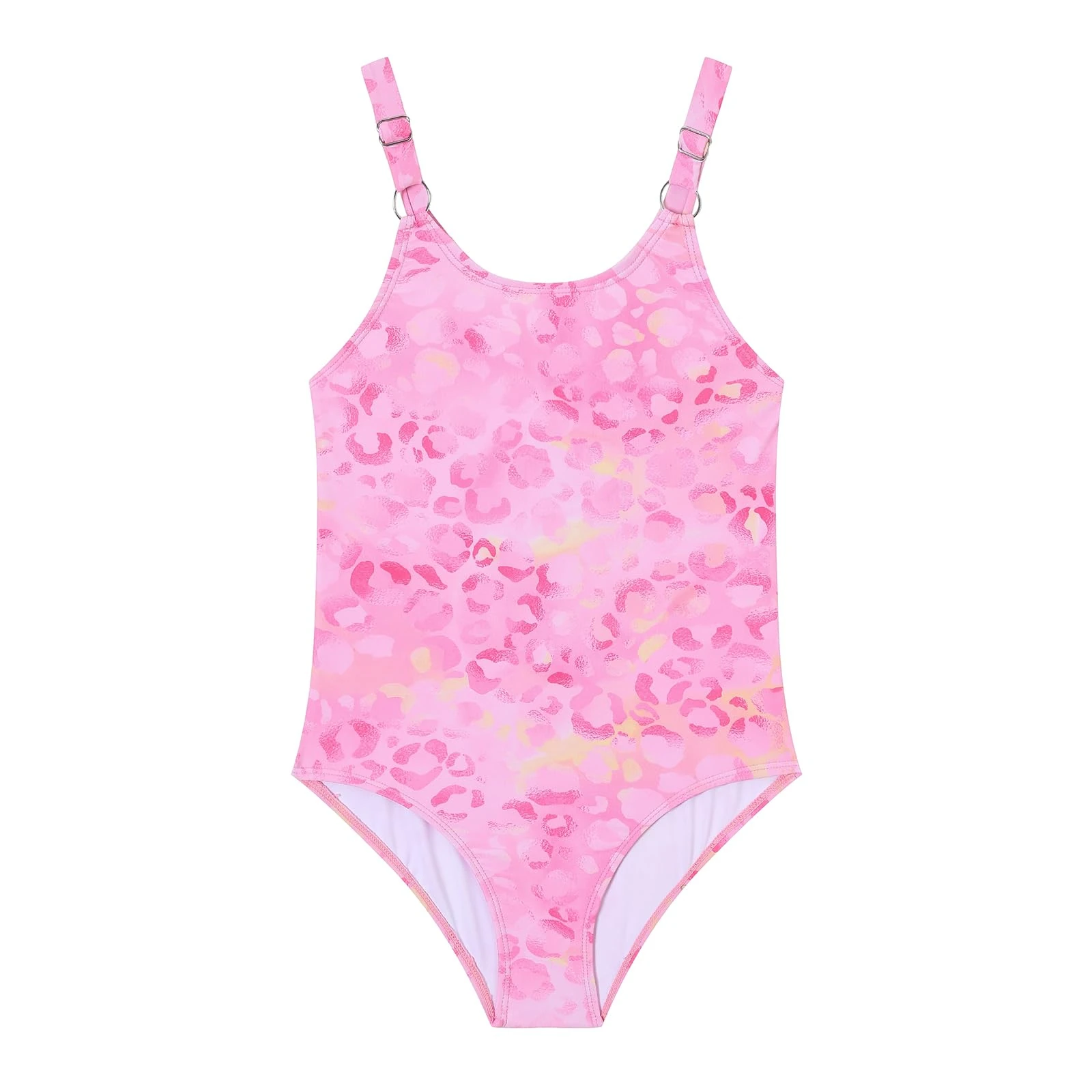 Ewbob Girls One Piece Swimsuit Swimwear Swimming Costume Beach Bathing Suit for Kids Age 5-14 Years(C13-003)-Pink-11-12Y