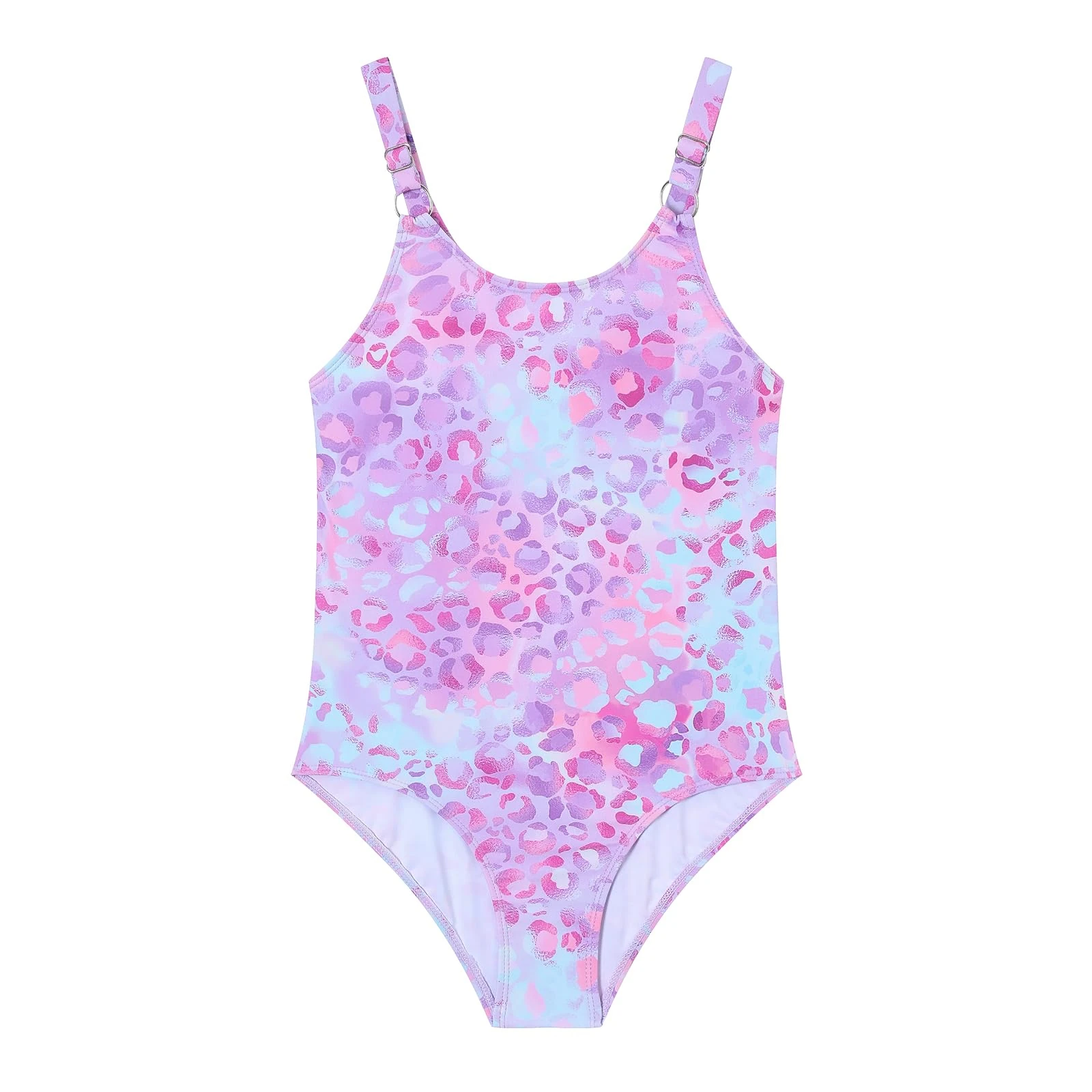 Ewbob Girls One Piece Swimsuit Swimwear Swimming Costume Beach Bathing Suit for Kids Age 5-14 Years(C13-002)-Purple-11-12Y