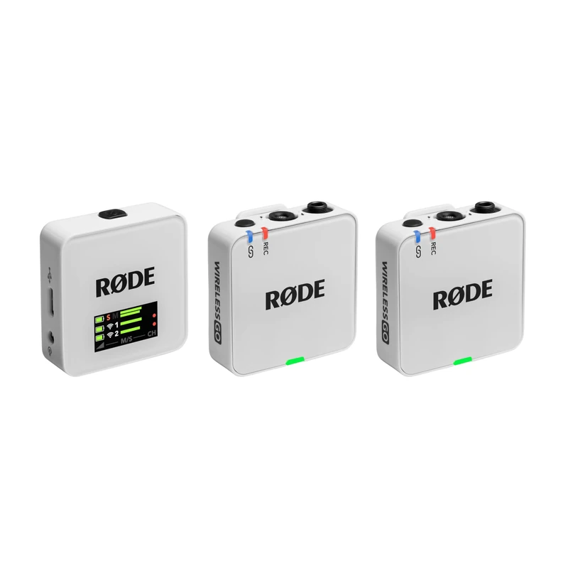 RØDE Wireless GO (Gen 3) – Compact Wireless Mic – Pristine Audio, 32-bit Float Recording, Automatic Level Control, for Phones, Cameras and Computers (White)