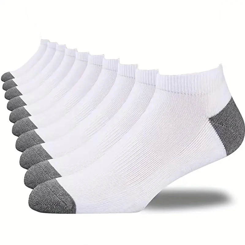 Socks for Men, Breathable and Comfortable, Suitable for Daily Wear (10 Pairs/20 Pairs), 20 Pairs-white, Medium