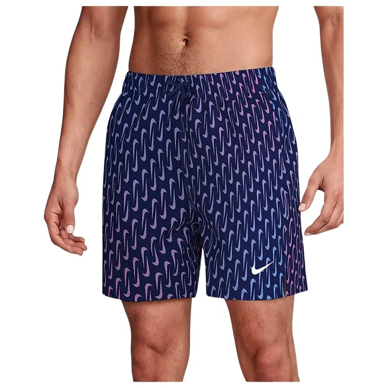 NIKE Swim Breaker Swoosh Link 5" Volley Short Midnight Navy