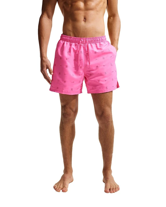 NIKE Swim Breaker Lux Letter 5" Volley Short Pink Glow