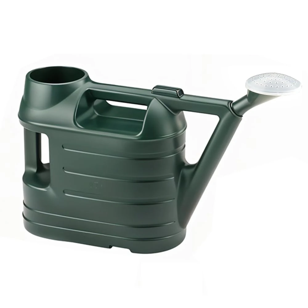 AXXTAN 6.5L Watering Can with Detachable Sprinkler Rose Head for Outdoor & Indoor Plants Gardening with Double Handles - Plastic Water Can for Flowers, Houseplants & Greenhouses (Green)
