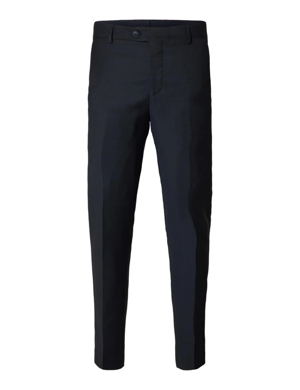 SELECTED MEN Slhslim-Neil Chk TRS B, Dark Navy, 36