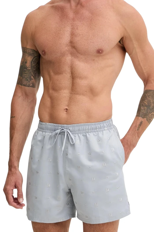 NIKE Swim Breaker Lux Letter 5" Volley Short Wolf Grey