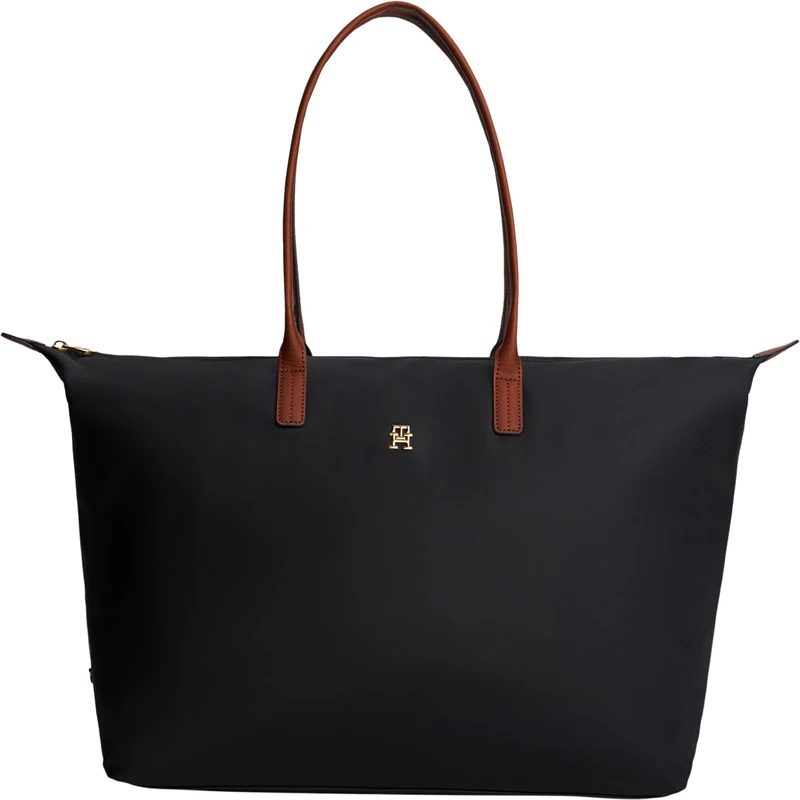 Tommy Hilfiger Women Popette Maxi Tote AW0AW17996 Tote, BLACK (Black), One Size
