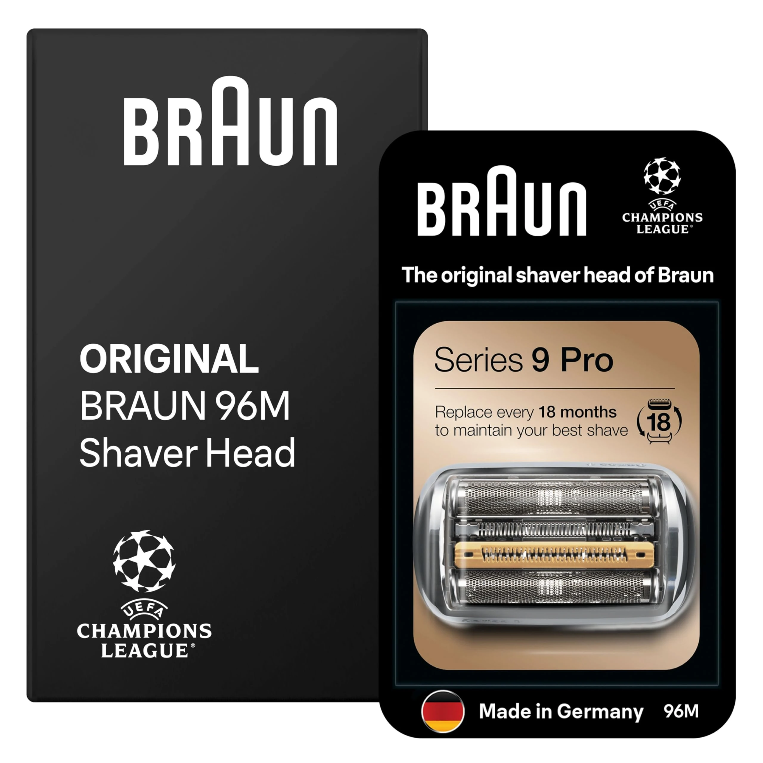Braun Series 9 PRO+ Electric Shaver Original Replacement Head, Get Back 100% Performance, Compatible with Series 9 Shavers, 96M
