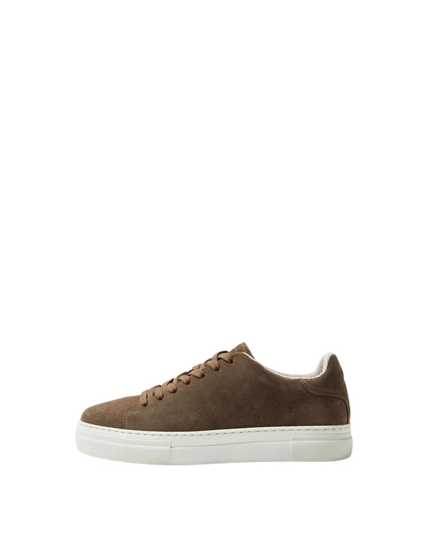 SELECTED MEN Men's Sneaker Slhdavid Noos Chunky Suede Sneakers, Almondine, 9 UK