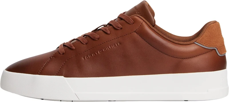 Tommy Hilfiger Men Th Court Core Cognac FM0FM05729 Low Top, Brown (Winter Cognac), 10.5