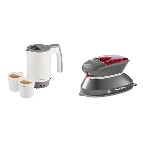 Morphy Richards Travel Appliance Bundle, Compact 0.5L Travel Kettle, Dual Voltage & Compact Travel Iron, Non Stick Soleplate, Fast Heat Up, Dual Voltage, 107001/304000 - Image 1