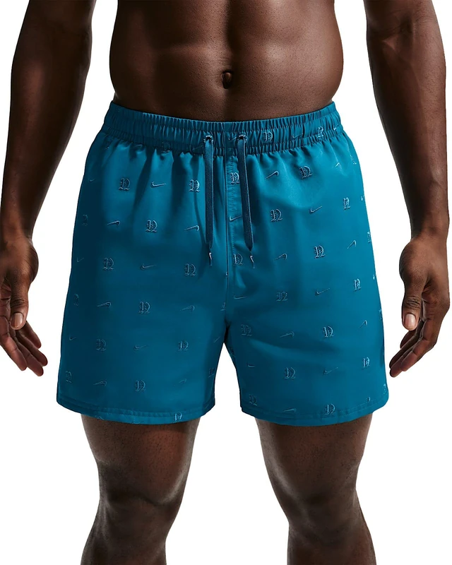 NIKE Swim Breaker Lux Letter 5" Volley Short Green Abyss
