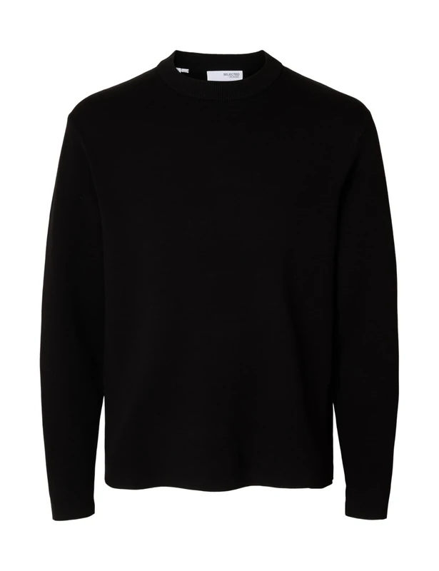 SELECTED MEN Slhteller Fn Relaxed Crew Neck Noos Black