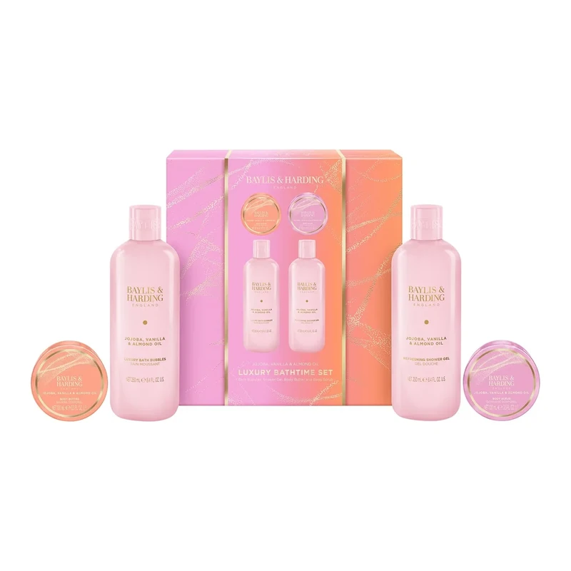 Baylis & Harding Jojoba, Vanilla & Almond Oil Indulgent Body Pamper Gift Set - Vegan Friendly