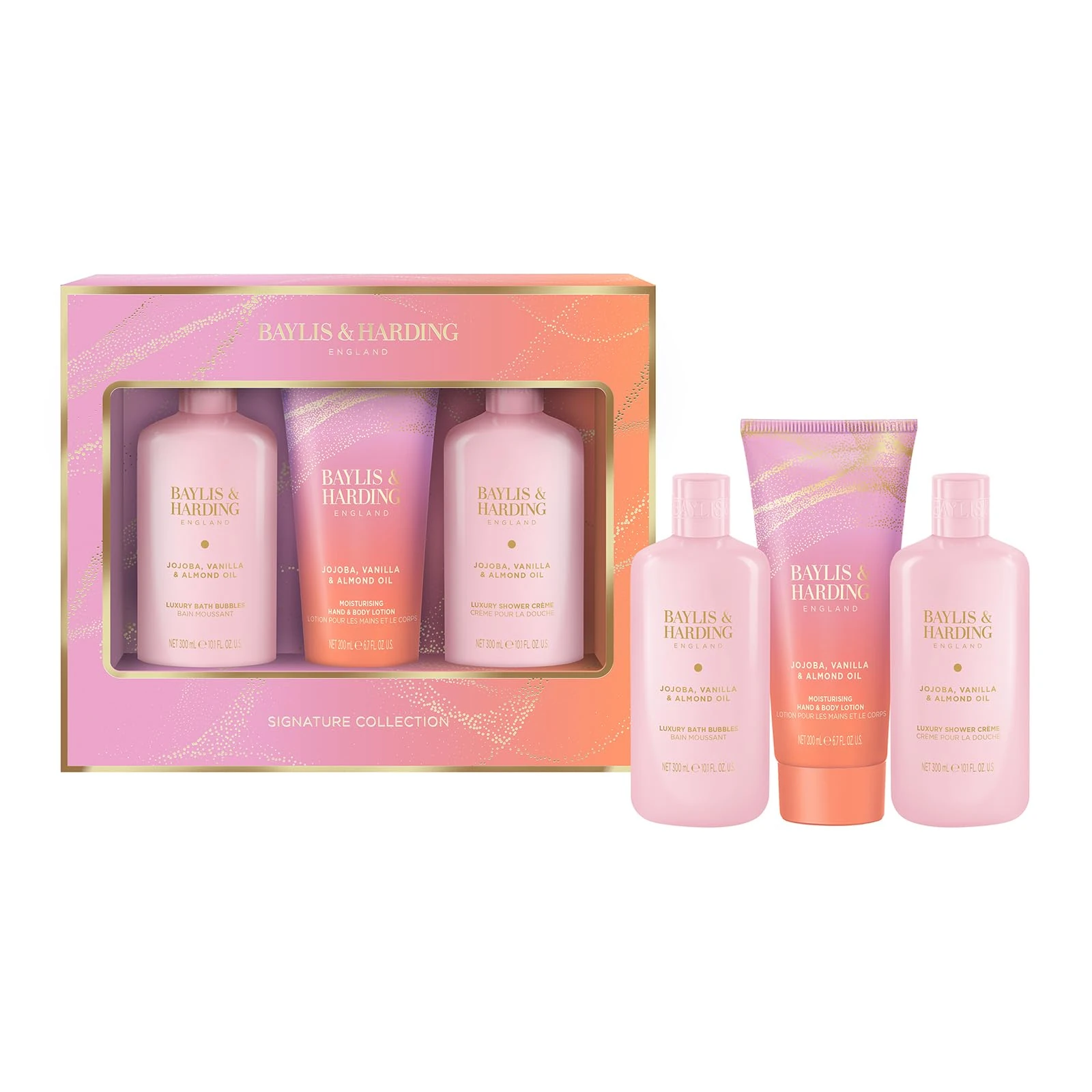 Baylis & Harding Jojoba, Vanilla & Almond Oil Luxury Bathing Essentials Gift Set - Vegan Friendly
