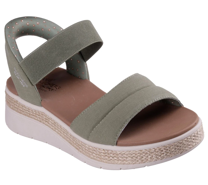 Skechers Women's Bobs Sun Ray Sandal, Olive Textile, 5 UK