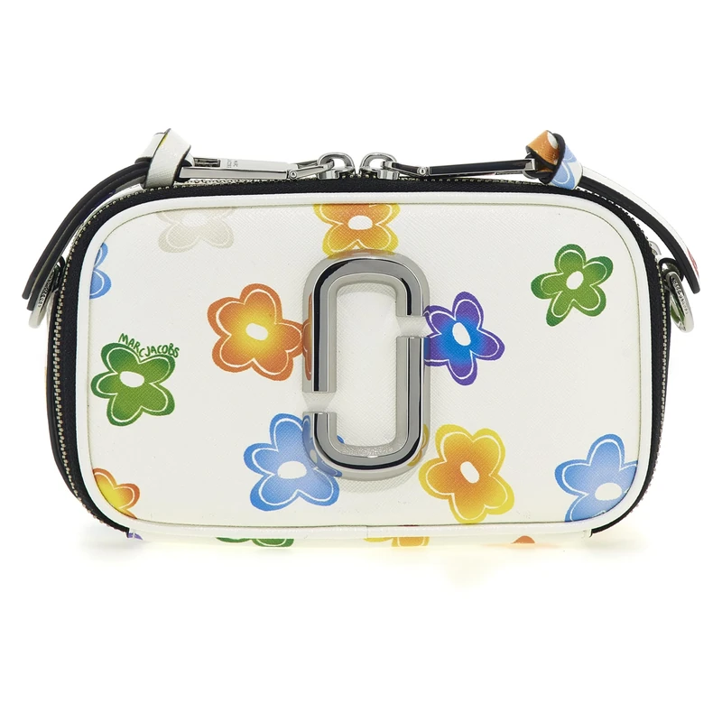 MARC JACOBS Women's The Snapshot Bag, White Multi, 18×6×11