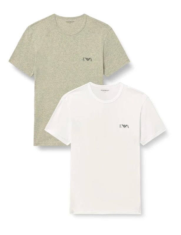 Men's Bold Monogram 2-Pack Crew Neck T-Shirt White L