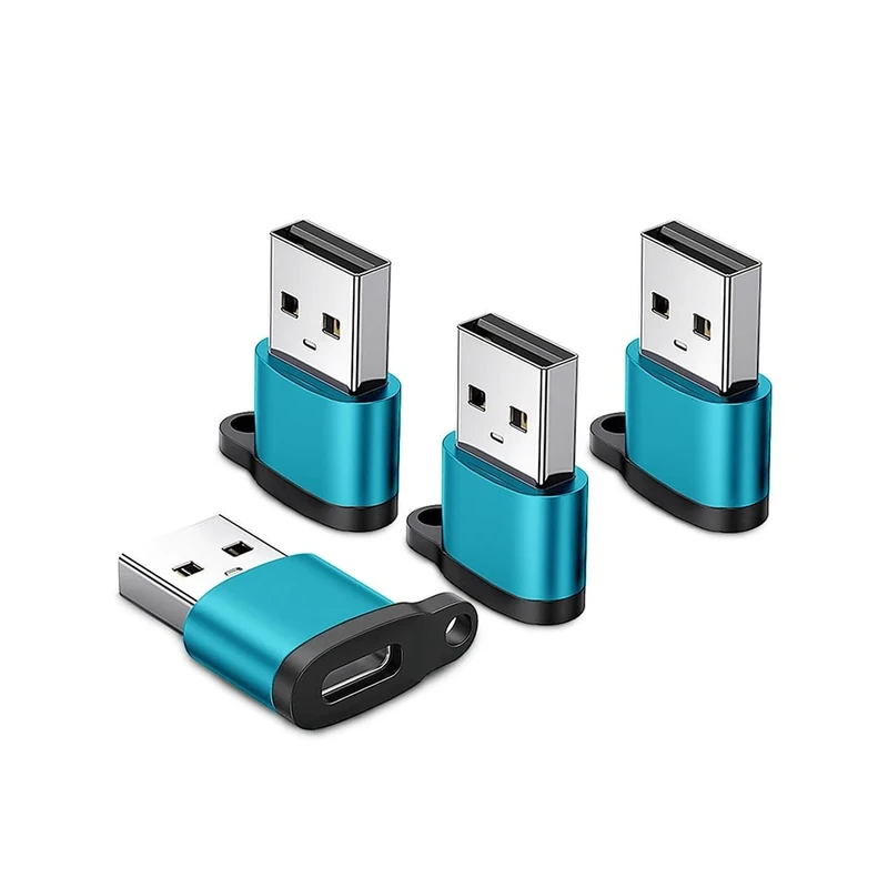 USB C to USB Adapter 4 Pack, USB 3.0 Type C Female to USB A Male Converter, Compatible with MacBook, iPhone 16/15/14, iPad, Apple Watch 10/9/8, Smartphone, Galaxy S24/S23/A34, AirPods, Tablet, Laptop
