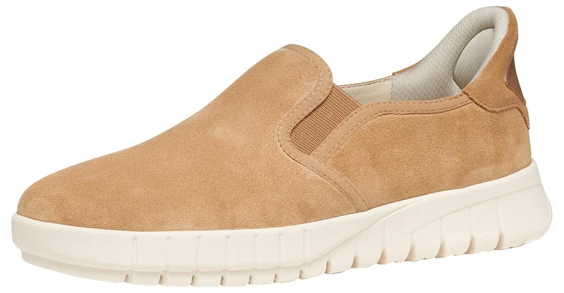 Geox Women D Flextride Plus A Sneaker, Beige, 7.5 UK