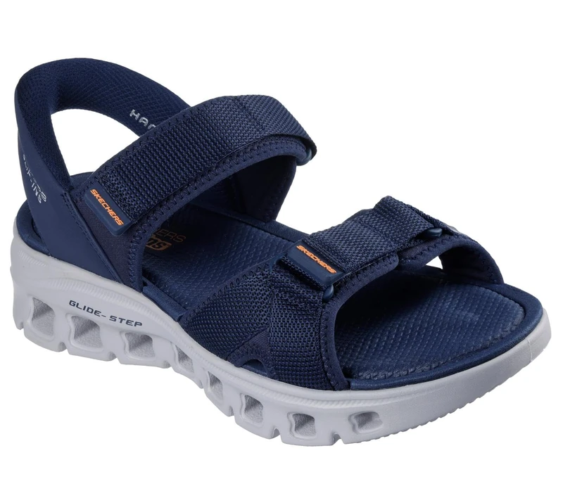 Skechers Men's Glide-Step Pro Sandal Salvoe, Navy Textile/Pu, 12 UK