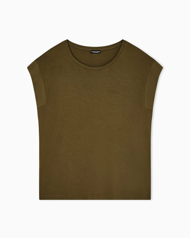 Women's Viscose Crew Neck T-Shirt Green XS