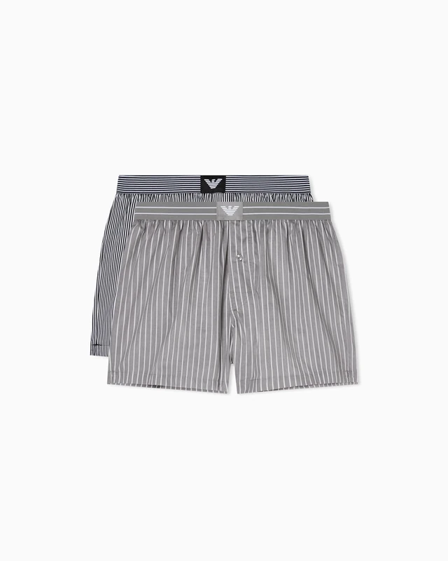 EMPORIO ARMANI Men's LOGOLABEL 2-Pack Boxer Black XL