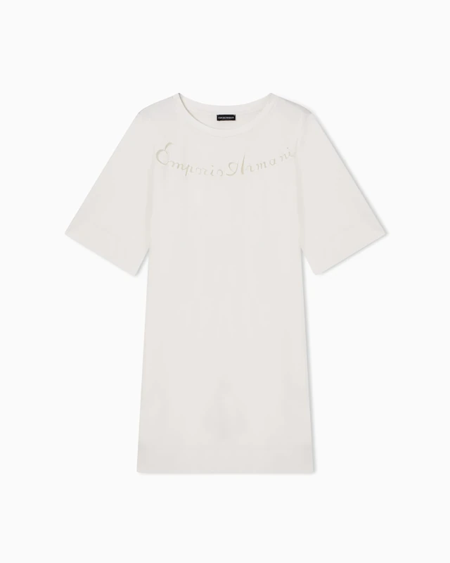 EMPORIO ARMANI Women's Jersey Devore Dress Beige M