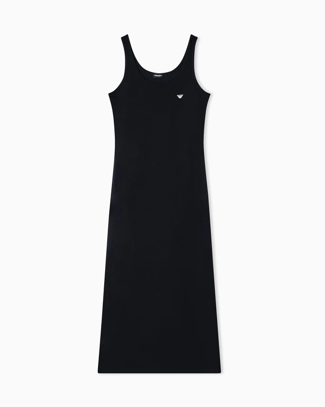 Emporio Armani Women's EVERYDAY COTTON LONG DRESSING GOWN Black L - Image 1