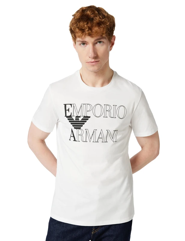 Men's Bold Logo Crew Neck T-Shirt White M