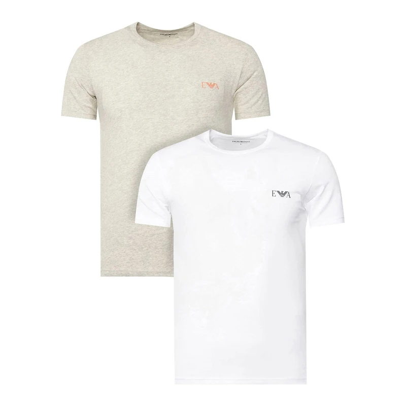 Men's Bold Monogram 2-Pack Crew Neck T-Shirt White XL