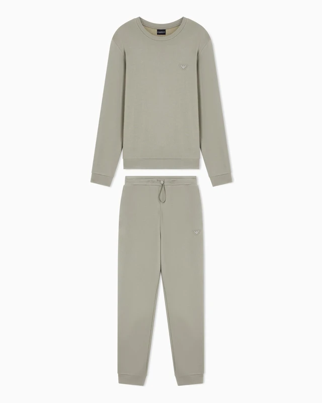 EMPORIO ARMANI Men's MODAL TERRY TRACKSUIT SET Grey S